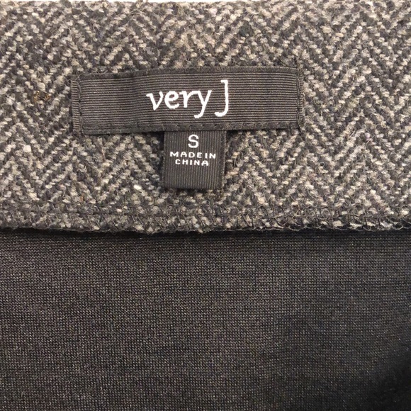 Very J Tweed & Faux Suede Mini Skirt - Picture 3 of 7